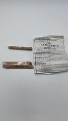 RARE Vintage SANDOZ CEDILANID Glass Tube w/box and Instructions EMPTY