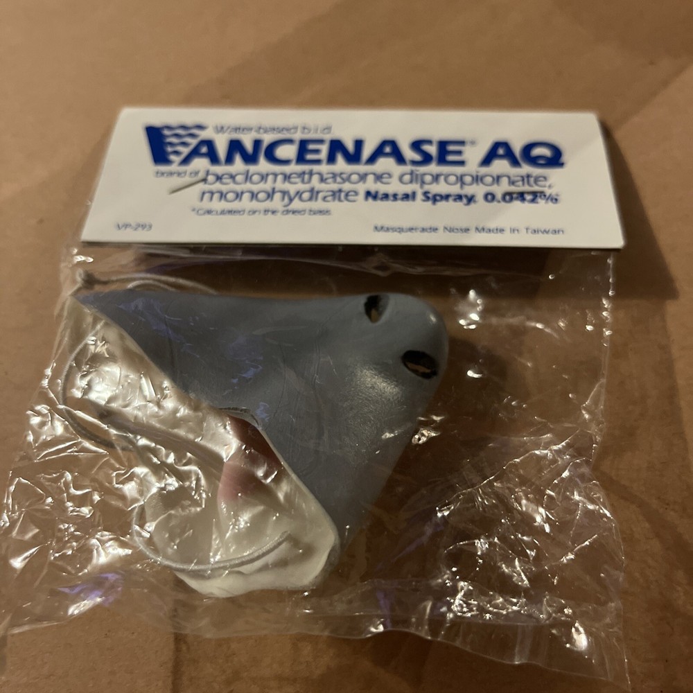 PHARAMACEUTICAL ADVERTISING Nasal Spray VANCENASE AQ Shark Nose Face PROMO