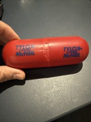 Vtg Tylenol Codeine Tylox Large Pill Box Capsule McNeil Pharma Drug Rep Promo 5″