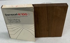 Pharmaceutical Vintage 1982 Lilly Mini Apothecary Bookends Darvocet-N 100 Wood