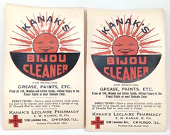 Vintage 1950s Advertising Flyer Bijou Cleaner Kanak’s Leclaire Pharmacy Chicago
