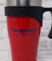 Vicoprofen Travel Stainless Steel Coffee Mug Prescription Drug Promotion RARE