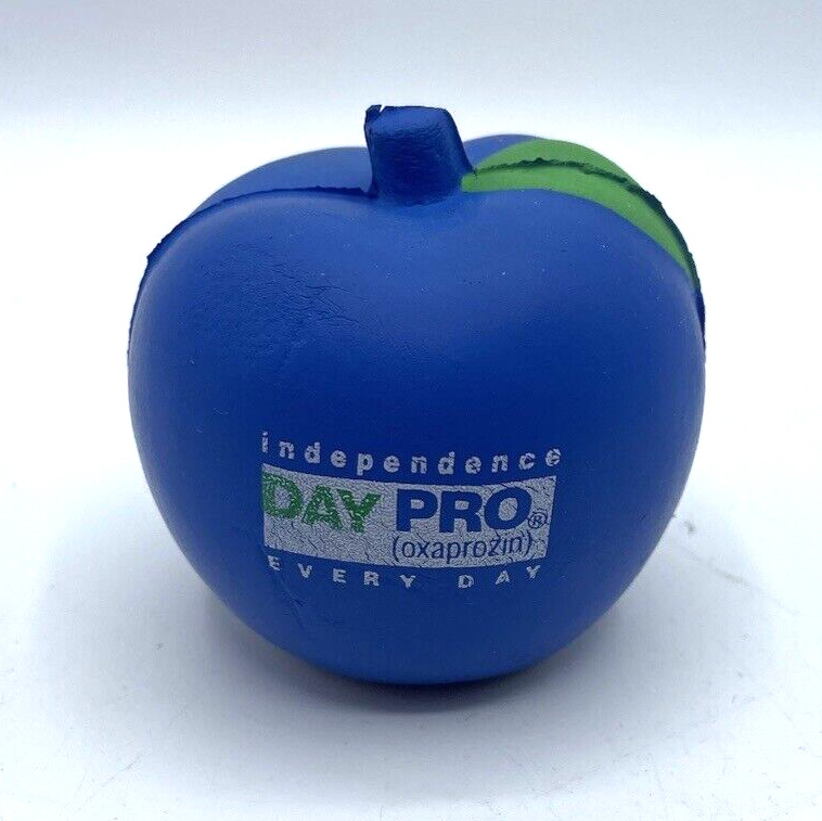 Vintage DAY PRO Oxaprozin Stress Ball Foam Apple Pharmaceutical Drug Rep Promo