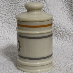 Darvon COMPOUND-65 Vintage Apothecary Pharmaceutical Milk Glass Jar with Lid