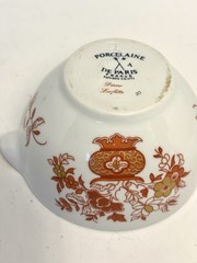 Vintage PORCELAINE DE PARIS Floral Mortar Only Ivory Orange Gold Decor Lafitte