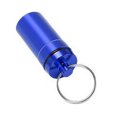 1-5pcs Mini Keychain Tablets Case Water Proof Outdoor Tablets Container Blue