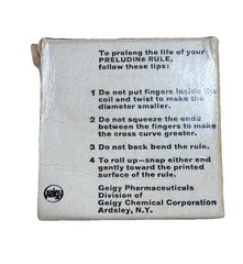 Preludin Ruler W Box Pharmaceutical Drug Promo Apothecary Pharmacy Geigy VTG ’62