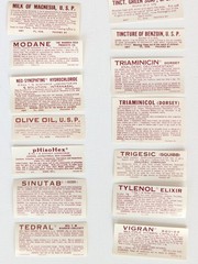 Vintage Pharmacy Apothecary Bottle Labels NOS 1950-60’s (Lot of 38 as pictured)