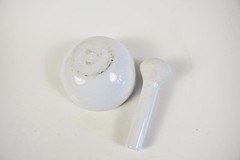 Antique Haldenwanger Small Porcelain 2.5″ Mortar and Pestle Berlin Apothecary