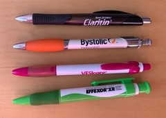 Lot of 4 Pharmaceutical Promo Pens – Claratin, Bystolic, Vesicare, Effexor