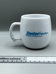 Zantac Injection Coffee Cup Glaxo Pharmaceutical Drug Advertising Plastic Mug