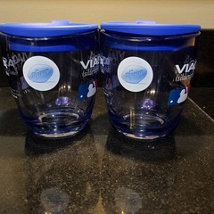 Viagra Pharmaceutical Promo Gift Insulated Travel Coffee Mug MLB ~ SET OF 2