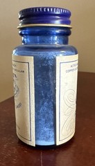 Vintage Medical Remedy Pharmacy – Septigyn Dallas Cobalt Blue Bottle Label