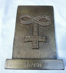 Vintage PHARMACY Bookend BRASS Tinactin 1979 SECUNDUM Artem PAPERWEIGHT