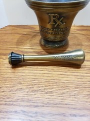 vintage 1976 Schering metal Mortar and Pestle 14th Edition Bicentennial