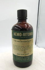 BW – 1950’s Tilden & Yates Hemo Vitonin Worcester Mass Amber Medicine bottle