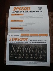 Vtg 1960’s Smith Kline & French Inc Promotional Flyer 3 Carload Promotion