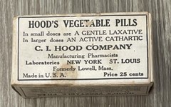 Vintage Hoods Vegetable Pills Cardboard Box – Pharmaceutical Collectible