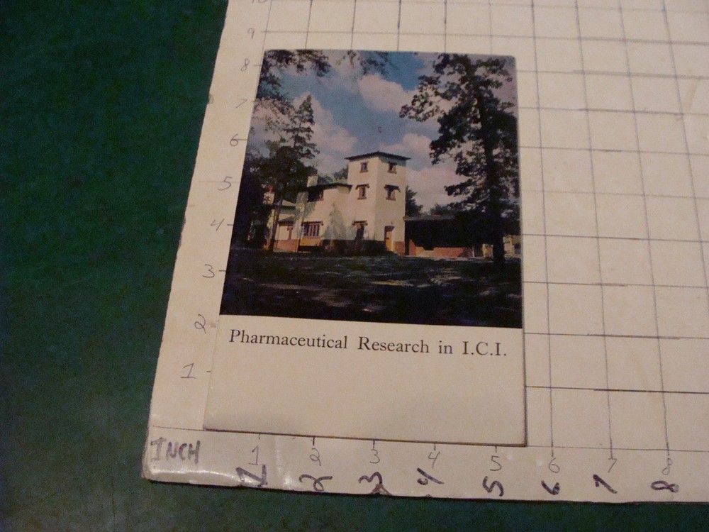 HIGH GRADE Vintage paper: 1966 PHARMACEUTICAL RESEARCH in I.C.I. 24pgs UNUSED