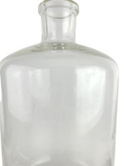 17” Tall Vintage Pyrex Clear Glass Science Labware Bottle Hand Blown