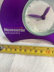 Drug Pharma Neurontin Space Age Purple Promo Desk Clock Tested Working 2835