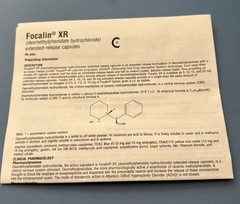 Vintage Focalin XR 9 piece Patient Starter Info Kit Pharmaceutical Rep 2007