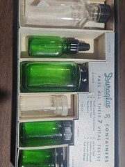 Vintage Owens-Illinois Duraglas Rx Salesman Sample Kit Glass Pharmacy Bottles