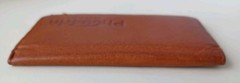 Brown Leather Pocket Card Wallet Case EMPTY/HOLDER ONLY Debossed Photofrin