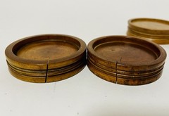 Original Antique Apothecary Chemist Turned Boxwood Treen Pill Rounders Finishers