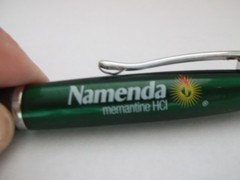 NAMENDA Promo Pen – Metal – Rubberized Grip – Does Not Write