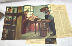 „A History of Pharmacy“ in Pictures Set of 19 Prints Park Davis 1950’s