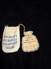 RARE – 1930’s Walgreens Milwaukee prosperity tokens With ORIGINAL Bag