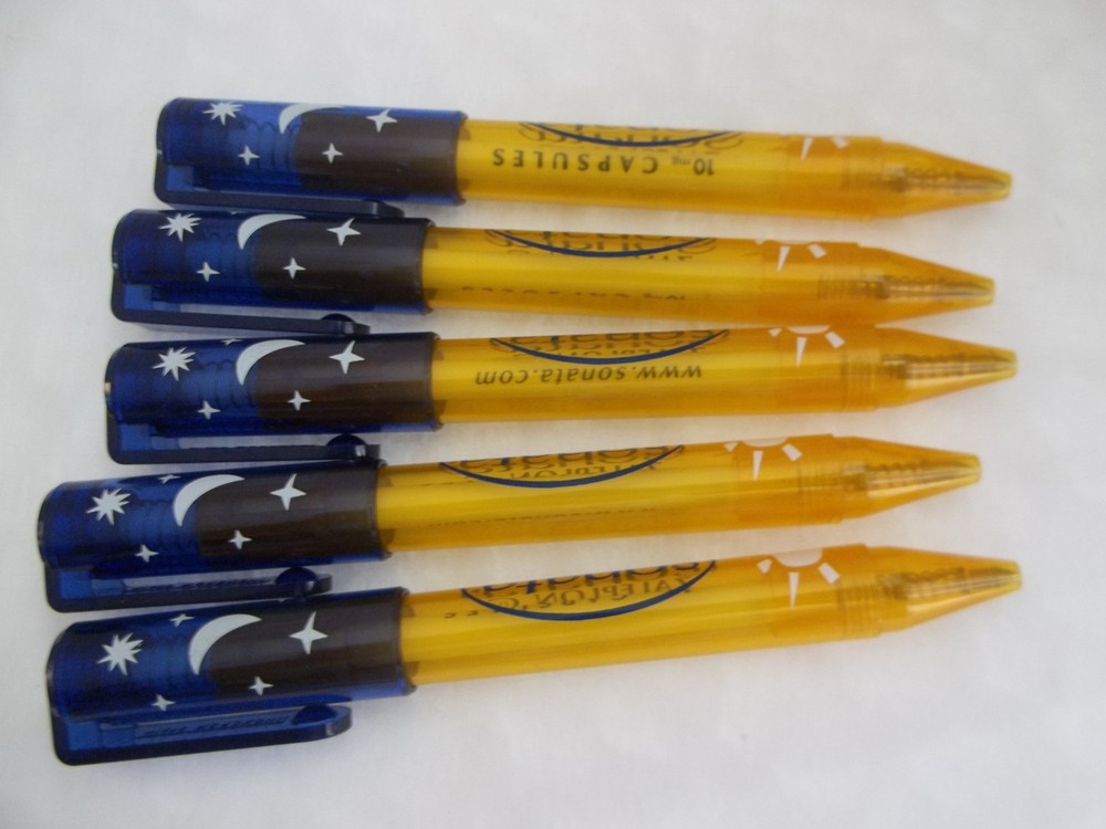 SONATA Pharmaceutical Promo Pen – Plastic – Large Cap & Clip – Lot of 5