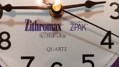 pharmaceutical drug rep Advertising collectibles Purple Wall Clock