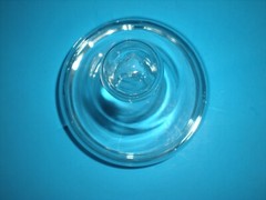 Vtg Miniature Apothecary Covered Jar Glass Candy Container w/ Lid