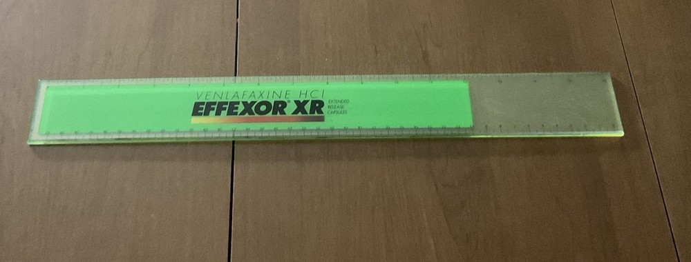 Effexor XR Branded Ruler Drug Rep Pharma Promo Advertising Vintage 16 Inch