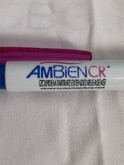 Ambien Drug Rep Pharmaceutical Advertisement Promo Pen, Hot Pink Grip, Works