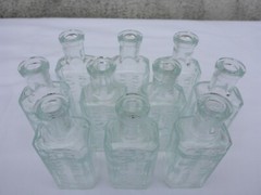 2X Old Small Medicine Glass Pharmacy Apothecary Bottle Maria Zeller Magnet Drops