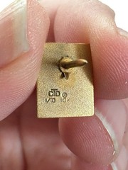 1/10 10k GF Corporate Lapel Pin VTG Healthcare Medical Promo Employee Award Pin