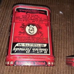 Antique A.H.LEWIS Medical Co -NR Tablet Canasters With Lids Two Pc Set Empty