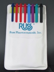 Russ Pharmaceuticals Vintage Pocket Protector + BIC PENS Drug Rep Advertising
