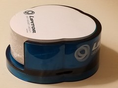 Lipitor Pharma Drug Rep Sticky Note Pad & Blue Acrylic Desk Holder