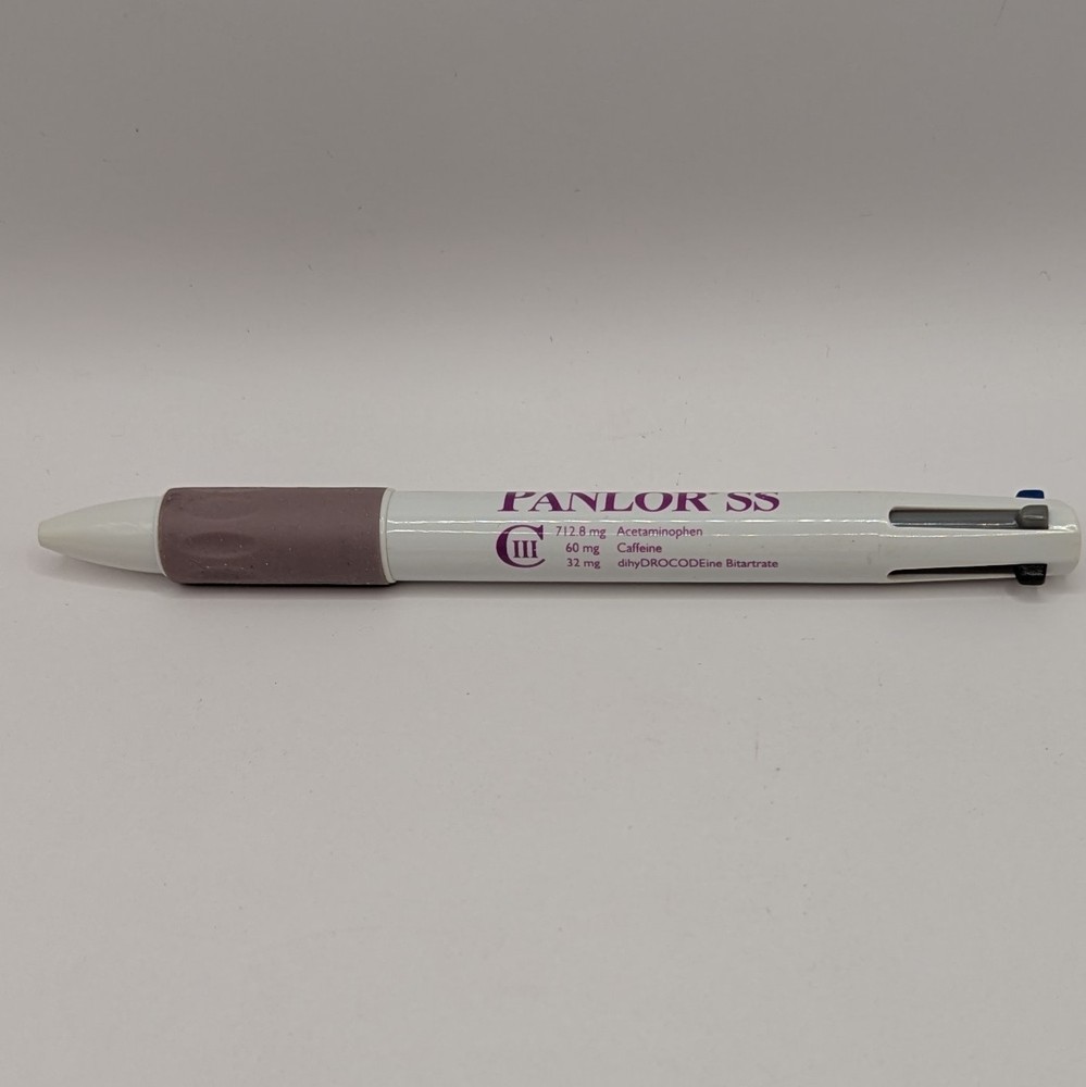 Drug Rep Pharmaceutical Promo Panlor SS Advertising Pen Blue Red Black Ink