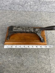 Apothecary Medical Cork Press Mounted on Wood Plinth Antique