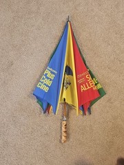 Vintage Alka – Seltzer Rainbow Umbrella Pharmaceutical Advertising Ad Sign VTG