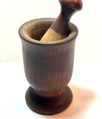Vintage Wooden Apothecary Mortar & Pestle