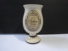 ASP 2005 Ceramic Apothecary Jar / Vase 6”T. 3.25”W Cream w/ Black accents