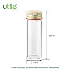 Utile 20pcs Glass Test Tubes, Medium Borosilicate Glass Material, 25ml Test T…