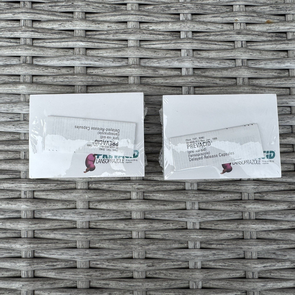 Prevacid Post-it Notes Sealed Lot of 2 -5 Pack Merck Stomach + Literature Insert