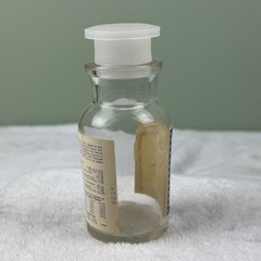 Vintage Rexall MinuteMan Childrens Chewable Multiple Vitamins Glass Bottle 4.5″